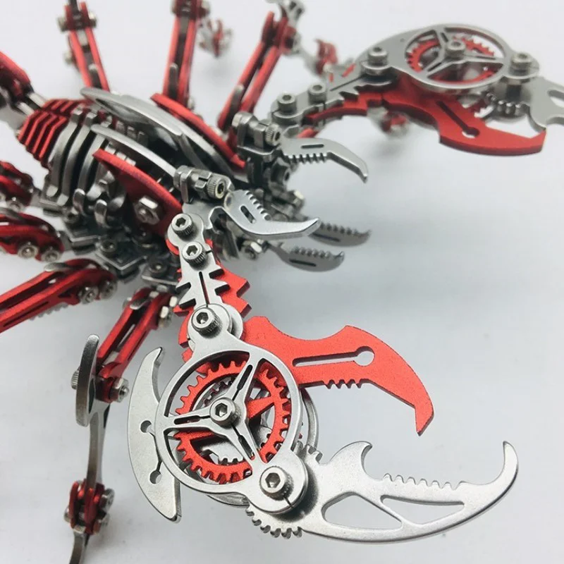 Kolorowe 3d metalowe zabawki Scorpion król dekoracja edukacyjne Puzzle do montażu Diy montują prezenty urodzinowe dla dorosłych dla dzieci