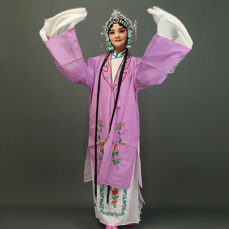 

Peking Opera Drama Stage Costume Flower Dancer Female China Yue and Huangmei Opera Clothing Ancient Wealthy Ladies Outfit