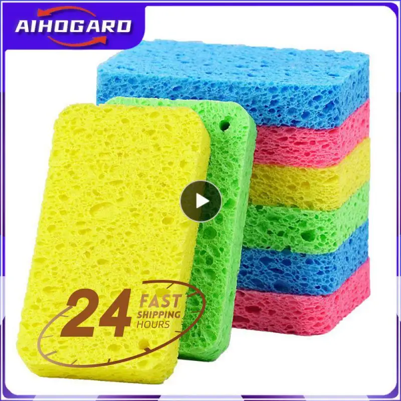 Cleaning Sponge RubsBrush Descaling Compress Clean Rub Sponge Wipe For Cooktop Pot Compressed Rubs Kitchen Cleaning Tools