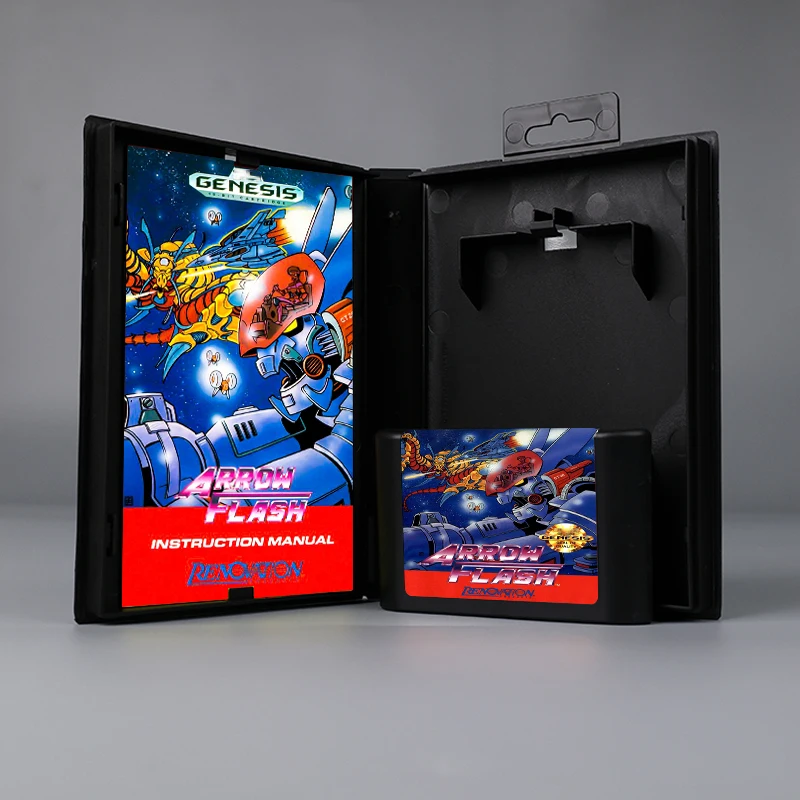 

Arrow Flash USA or EUR cover 16bit MD game card with box with manual for Sega Genesis Megadrive consoles
