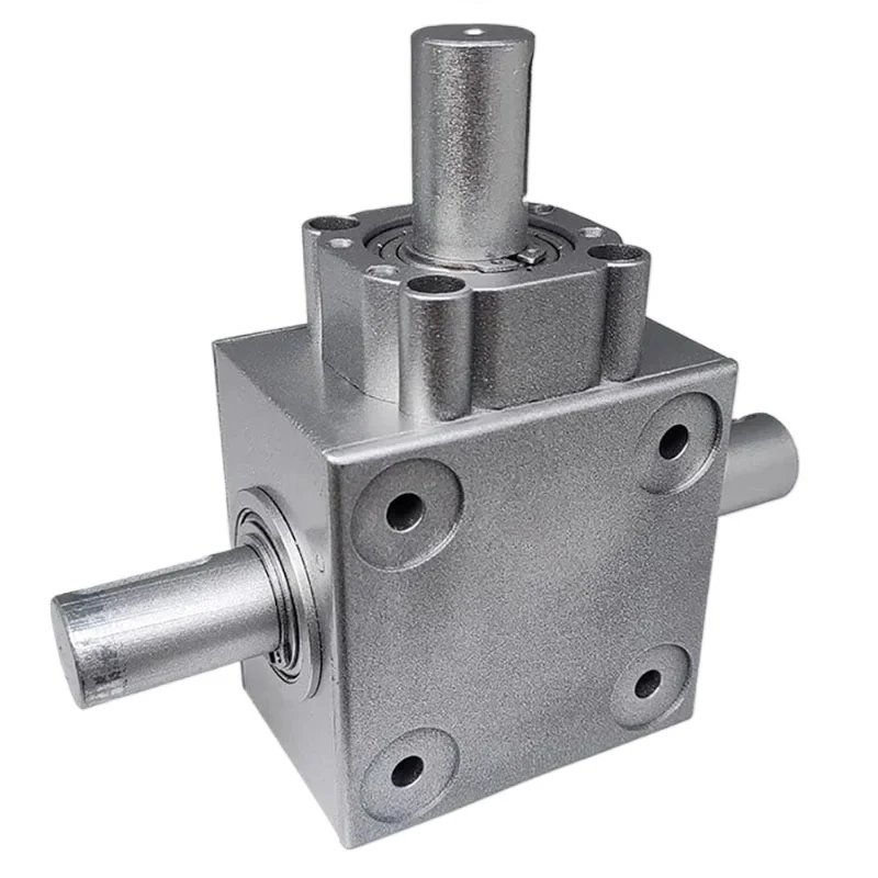 T Type Triple Output Shaft 2.5 Module 16 Teeth 90 Degree Reversing Gearbox Mini Right Angle Reversing Transmission Reducer