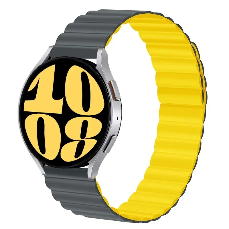 20mm 22mm Silicone strap For Samsung Galaxy watch 6/4/5 pro/3/active 2 amazfit Magnetic Loop bracelet HUAWEI watch GT 2e 3 band