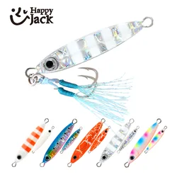 HAPPYJACK-Shore Casting Jigging Spoon, Mini Jig Isca de Pesca, Isca Artificial, Micro Jig, Barato, 3g, 5g, 7g, 10g, 15g