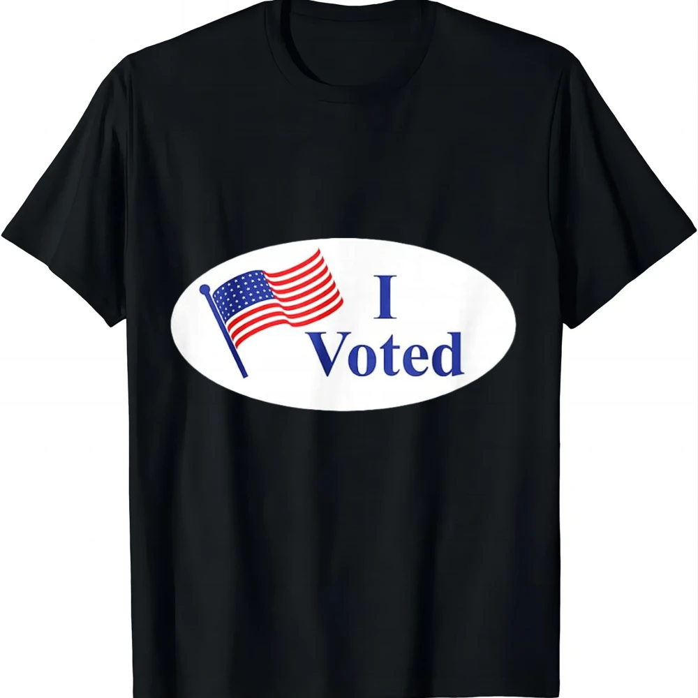 I Voted Shirt T-Shirt Gifts for Men Casual Short Sleeve Streetwear Clothing Personalized T-shirt Camiseta Hombre