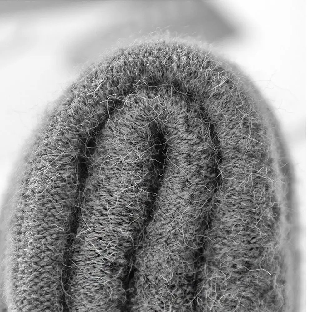 Men Thick Winter Warm Half Finger Mittens Knitted Alpaca Wool Driving Gloves Fingerless Gloves