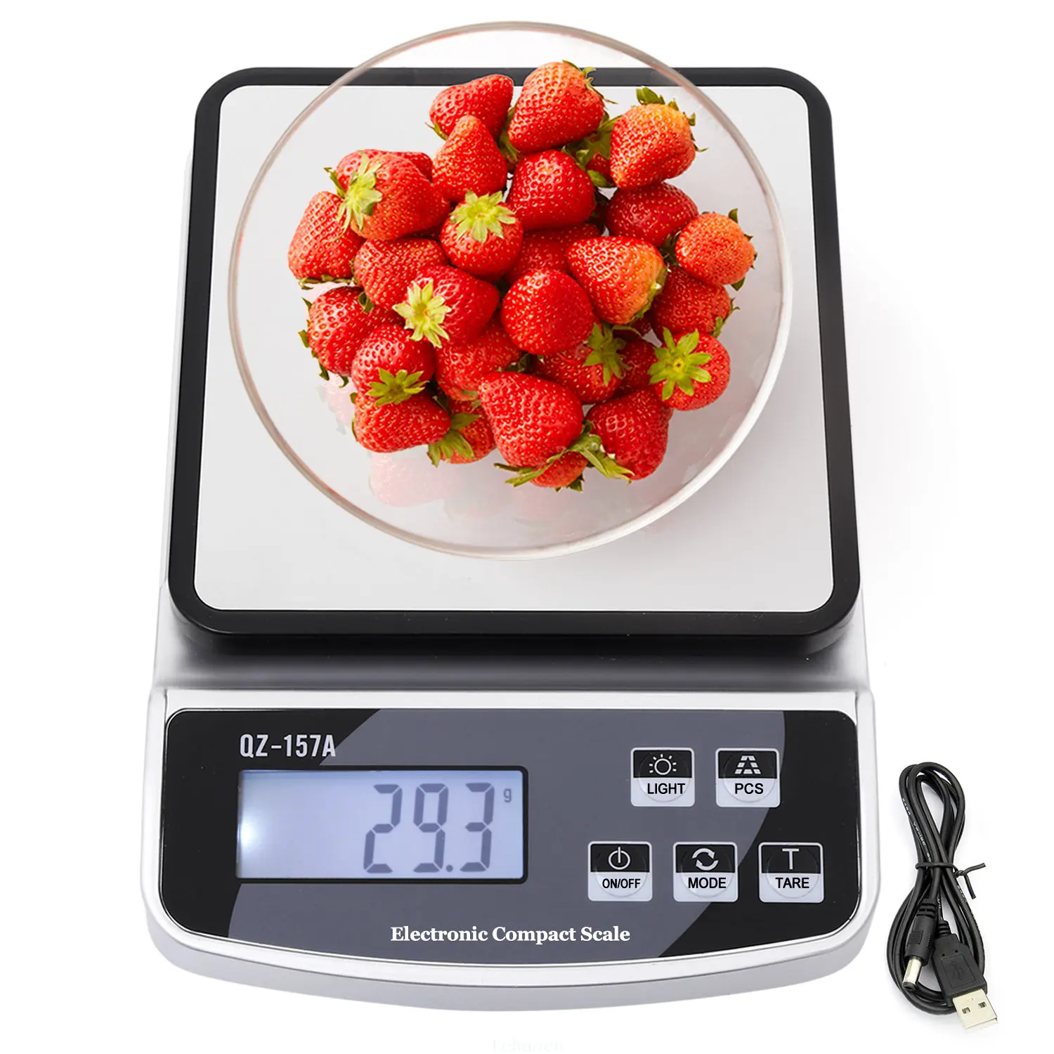 

15KG/3KG Digital Precision Scale Electronic Scale Waterproof Smart Kitchen Scale with Calibration USB Charge Coffee Balance