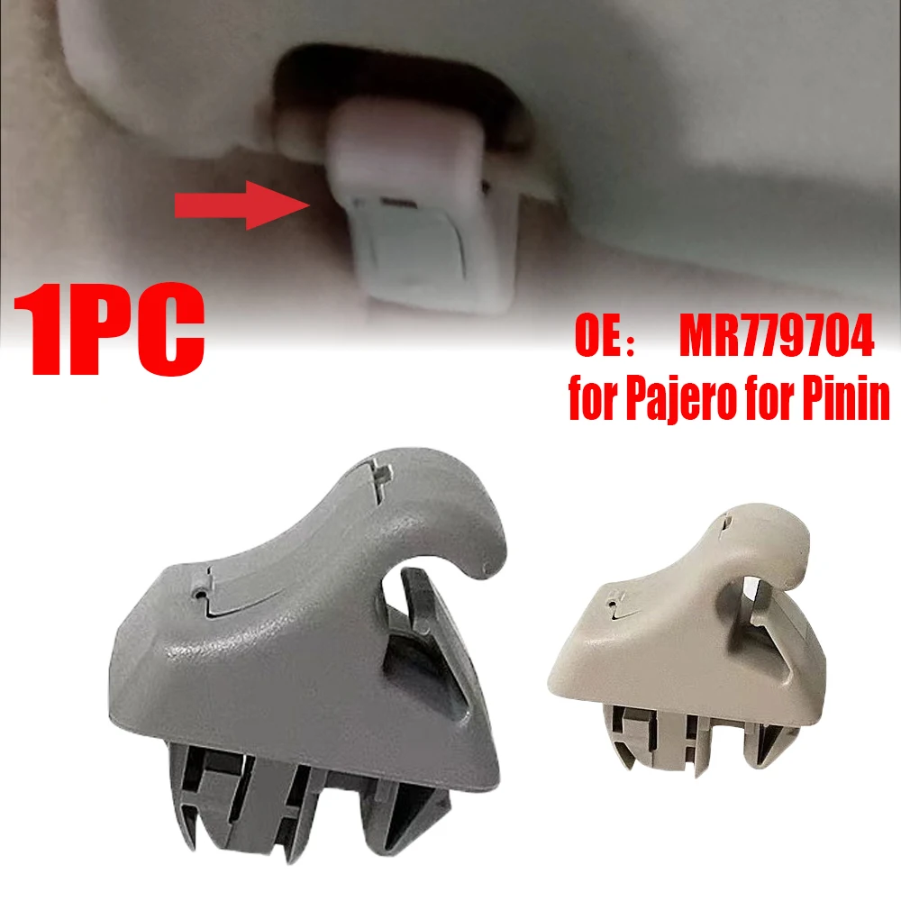 1 PC Beige or Gray Sun Visor Bracket for Pajero V90 MR779704 Sun Panel Clip for Montero V70 Hook for Pinin H60 H70 V60 V80