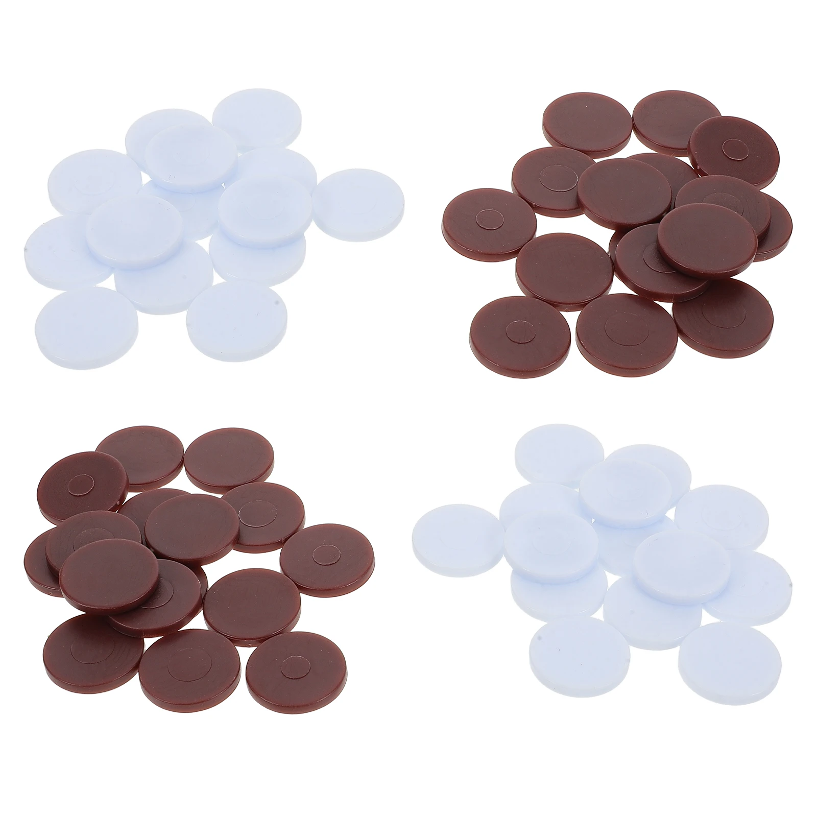 

96Pcs Two Tone Round Game Pieces for Board Chess Checkers Table Game Learning Accessories Playing Pieces