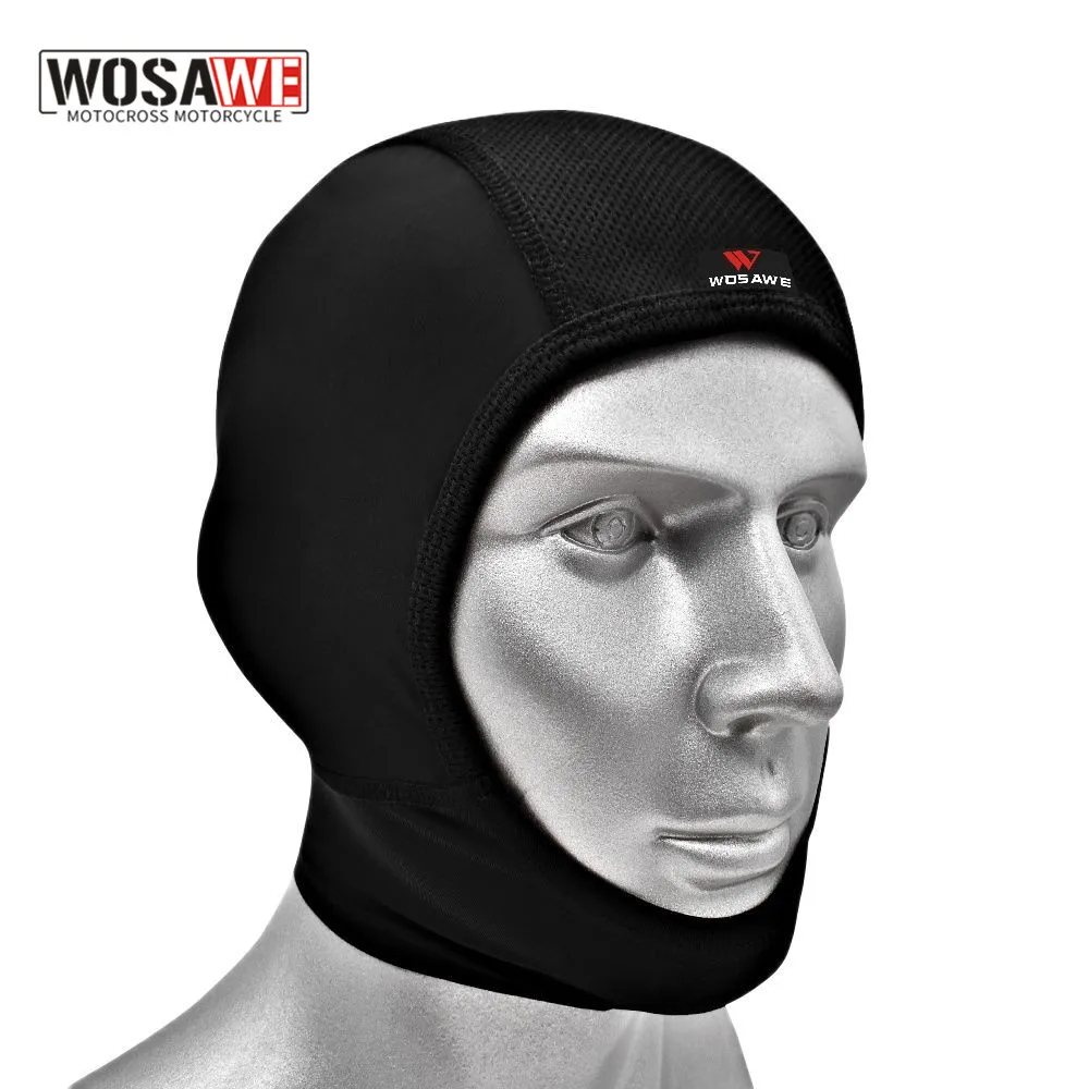 WOSAWE-casco de motocicleta para hombre, gorro de gorro interior transpirable, para carreras, ciclismo, correr, absorbe la humedad, para el sudor