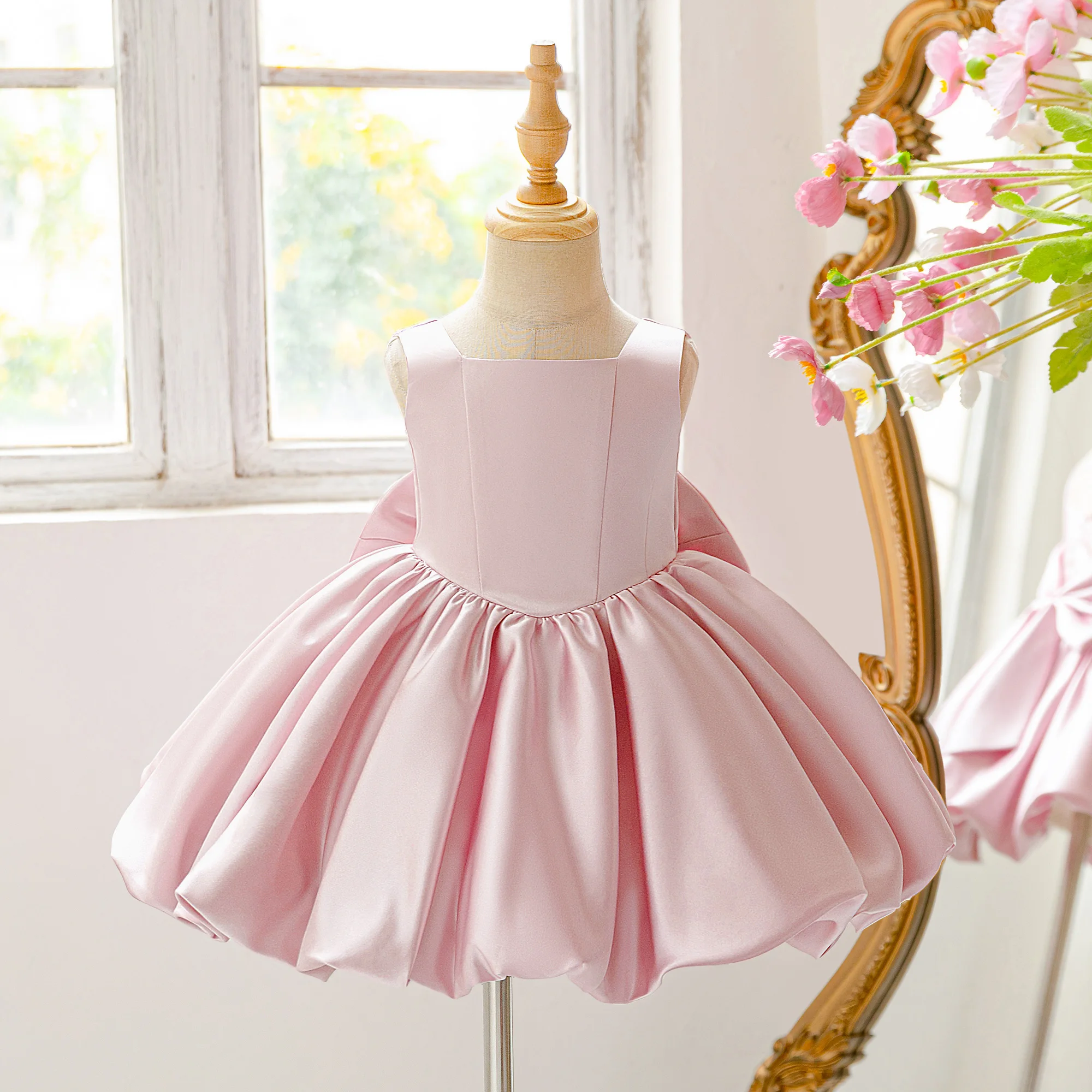 

Элегантное платье для крещения и свадьбы для маленьких девочек с бантом для малышей, платья принцессы для выпускного вечера на первый день рождения, вечернее платье подружки невесты для девочек