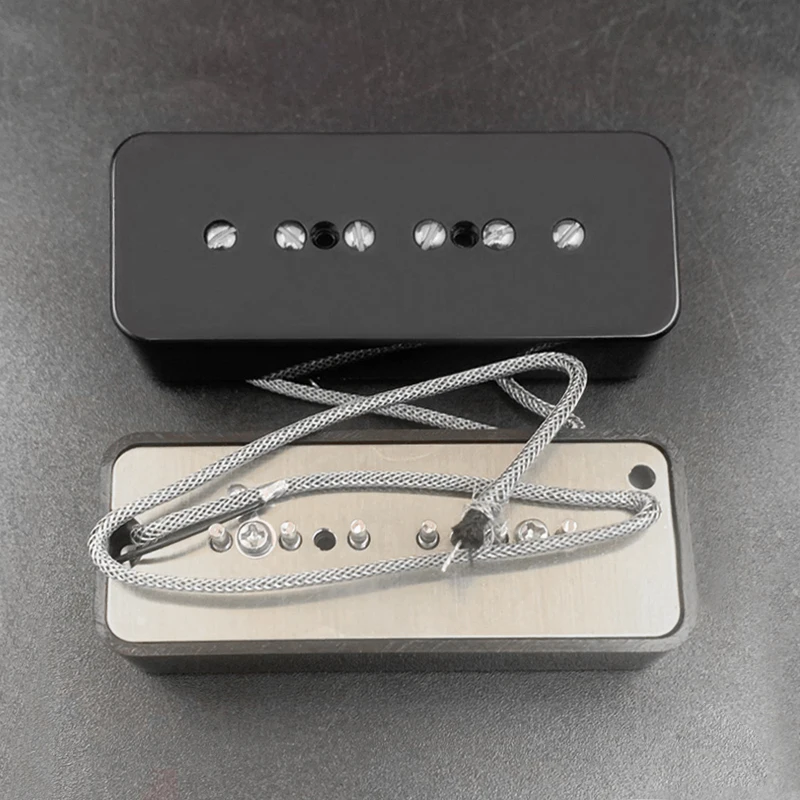 Vintage Alnico 5 Soapbar P90 Gitarren Pickup Hals oder Bridge Pickup Gitarren zubehör Silber/Schwarz/Weiß/Creme wählen