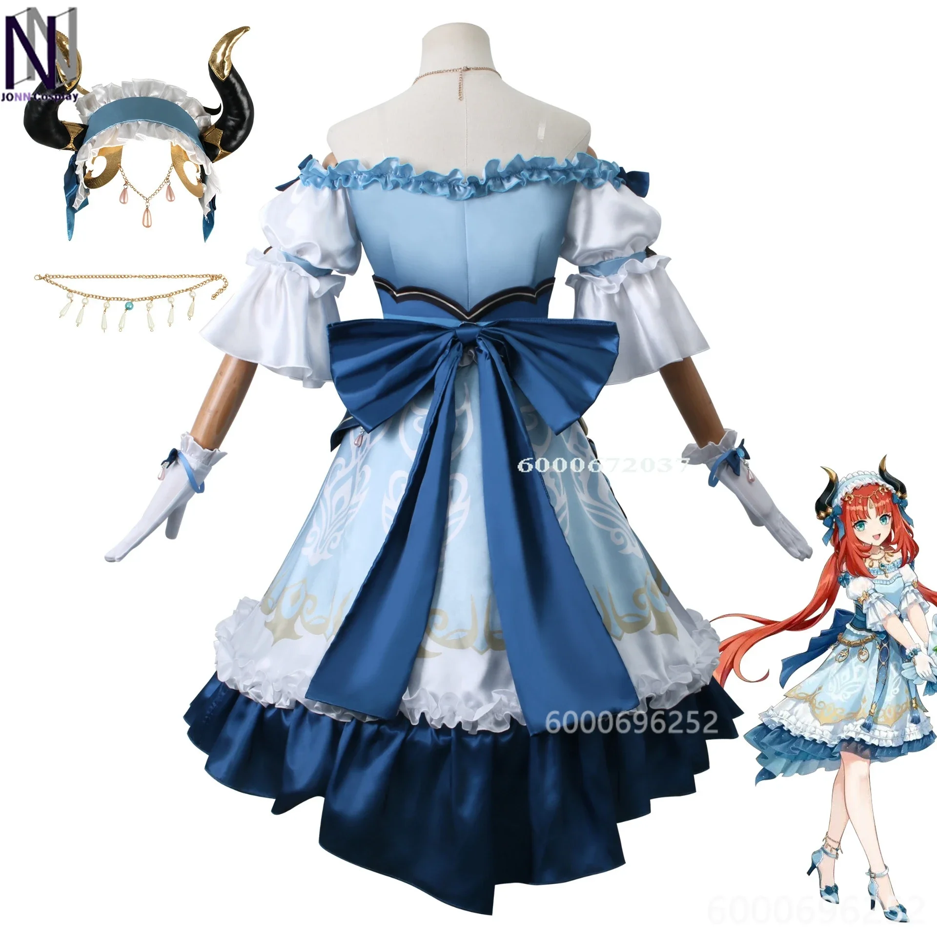 Genshin Impact Nilou Cosplay Costume blu Gioco di Halloween Vestito da ballerina occidentale femminile Server Contatto per feste Nuovo arrivo