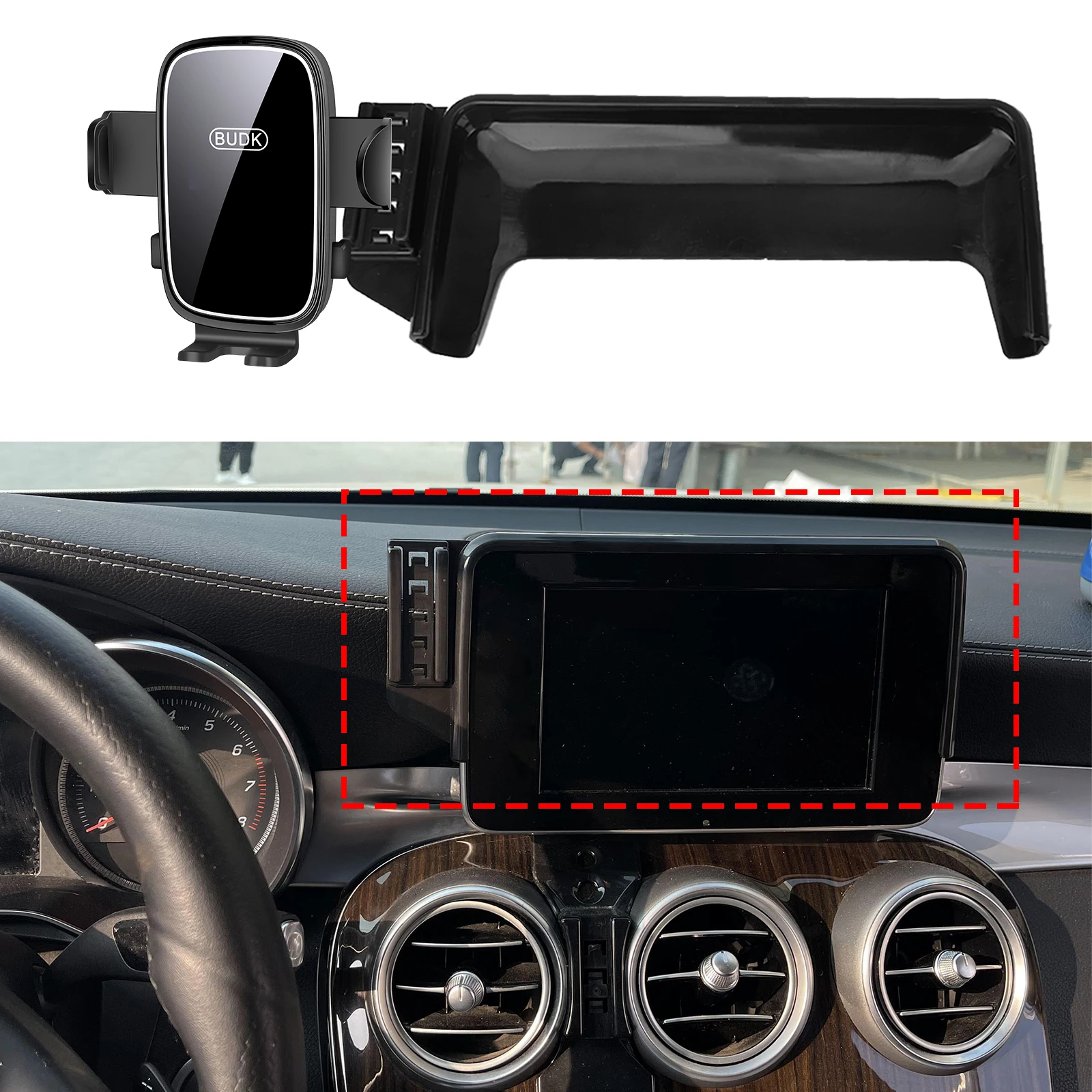 

fit for Mercedes-Benz C-Class 2015-2018 (7.0in) W205 Custom Fit Phone Holder Mount Dashboard Screen Base No Drill accessoires