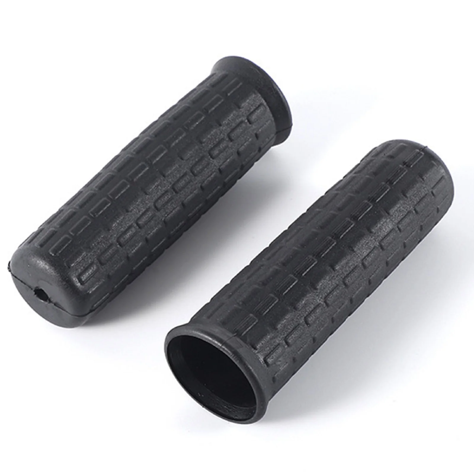 2pcs Rubber Handle Cover 30mm Wheelbarrow Handles Weatherproof Groove Non-Slip Firm Grip Universal Round Tubes Grip Cover