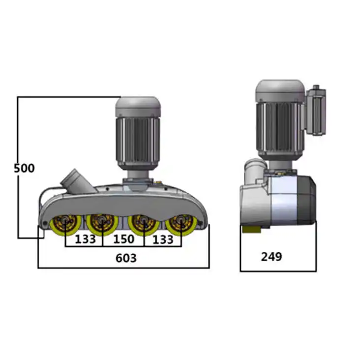 Roda de alimentação modeladora de eixo MX48 para marcenaria