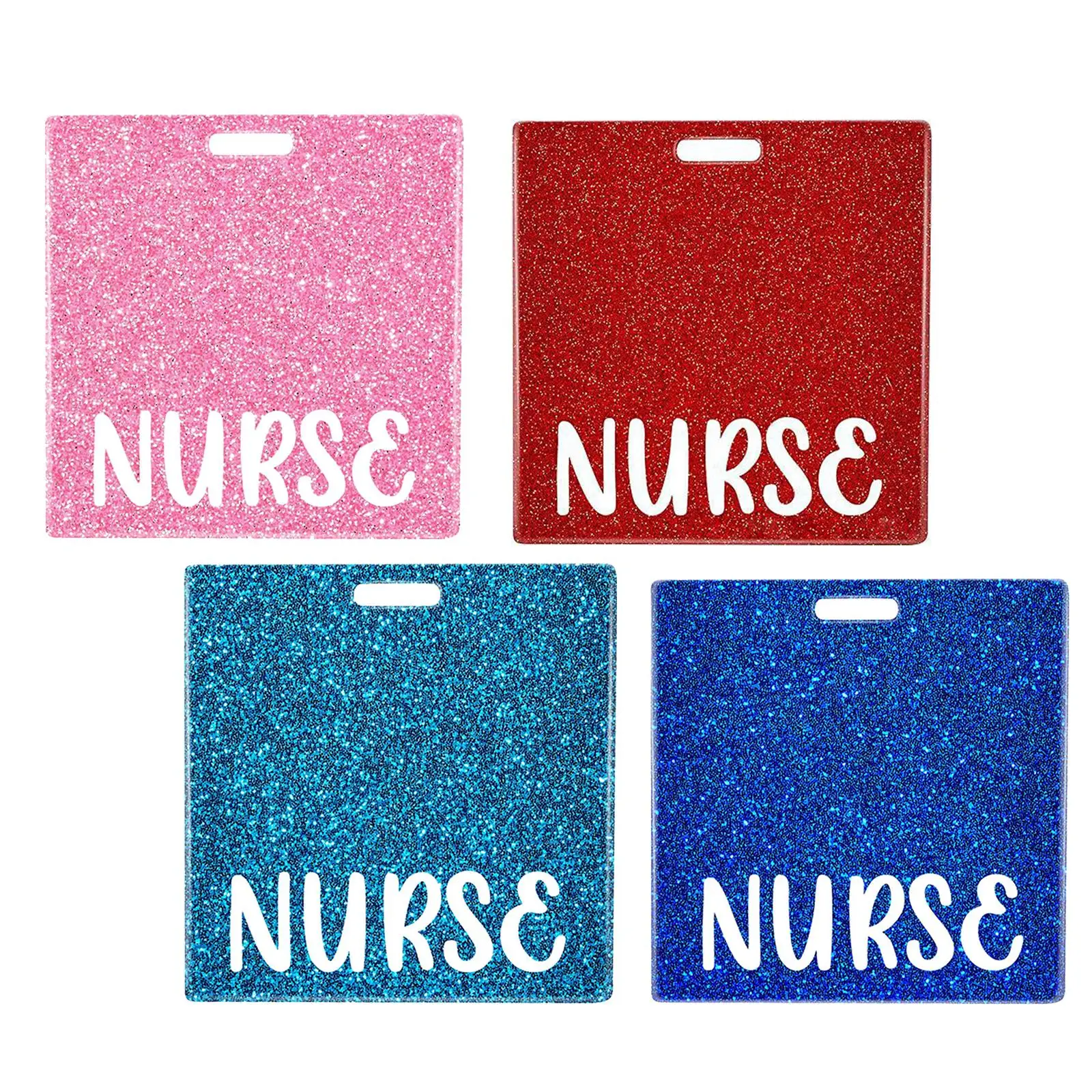 Imagem -02 - Enfermeira Badge Card Holder Horizontal id Name Identification Tag Acrílico Decorativo Presente Trabalho Elegante