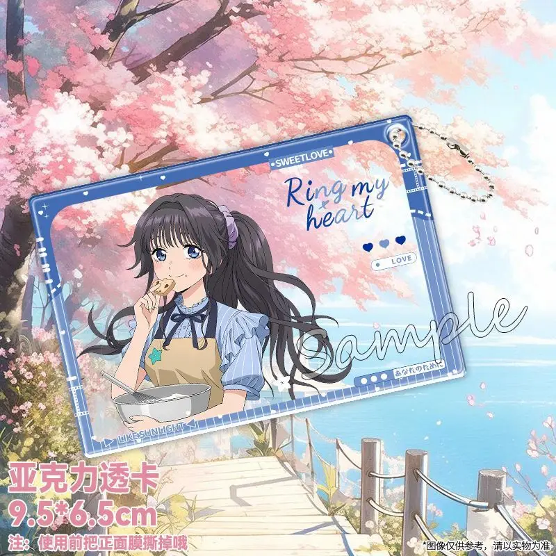 Anime Kaoru Hana wa Rin a Saku Waguri Kaoruko accesorios de fotografía Diy dibujos animados nueva tarjeta transparente acrílica regalos de cumpleaños