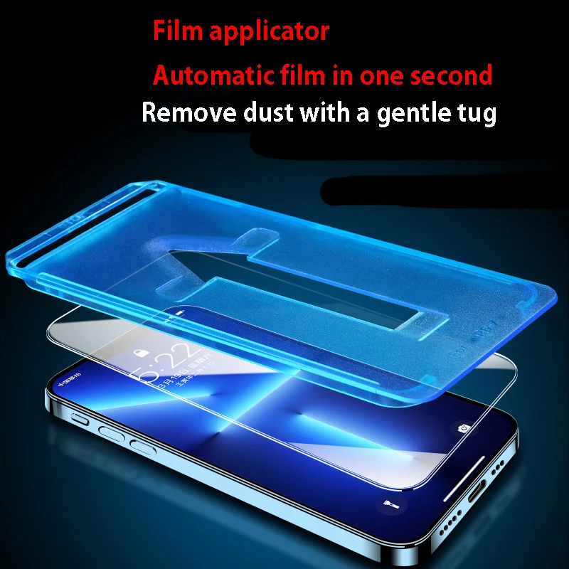 3PCS Mobile Phone Automatic Film For iPhone16ProMAX Second Film Dust Box 15 Electroplated For Apple Tempered Film Anti-peeping