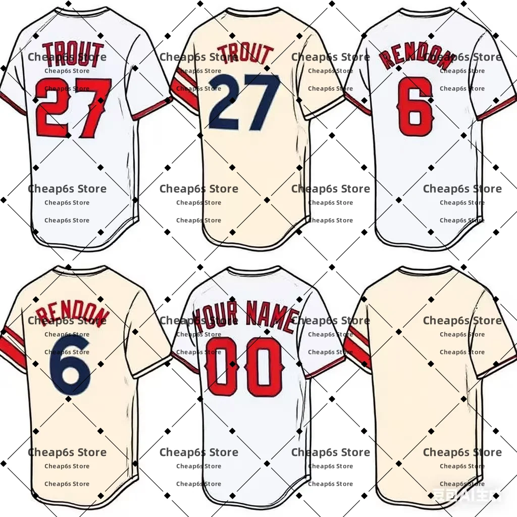 

Men's Youth White Embroidery Trout AnthonyRendon Los Angeles American Baseball Jersey