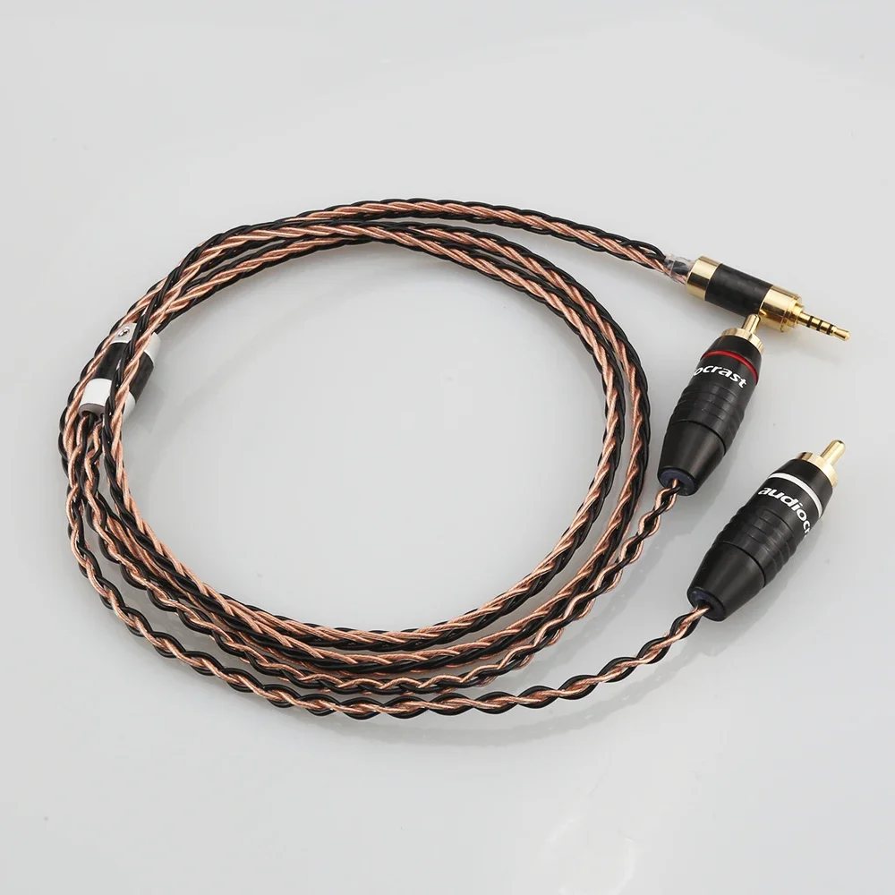 Cable HiFi con TRRS macho equilibrado de 2,5 mm a 2 RCA macho para Astell&Kern AK100II, AK120II, AK240, AK380, AK320, DP-X1A, FIIO X5III