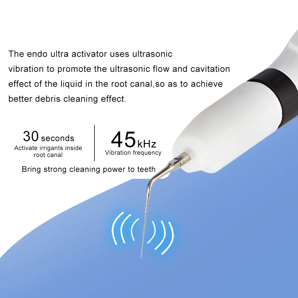 XND LED Dental Ultrasonic Activator 45KHz Endo Ultra Activator ultrasonik cuci gigi dengan 6 ujung alat kedokteran gigi