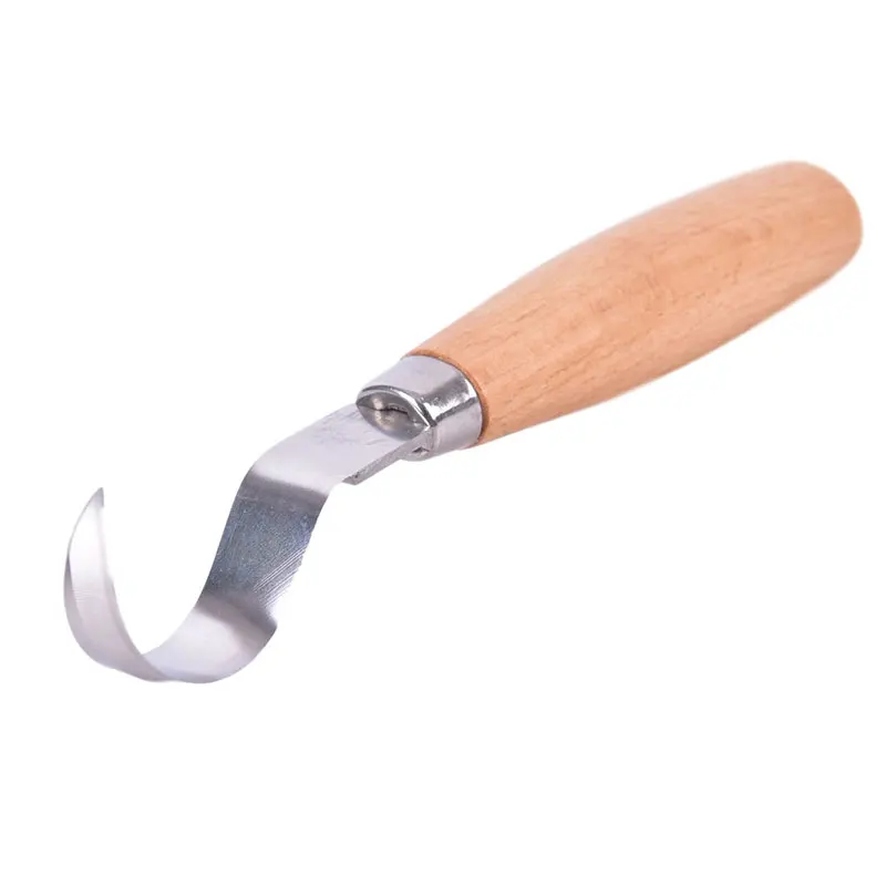 DIY Hook มีดเครื่องมือแกะสลัก Ergonomic ไม้ช้อนทนทาน Crooked เริ่มต้นประติมากรรมสแตนเลส Professional