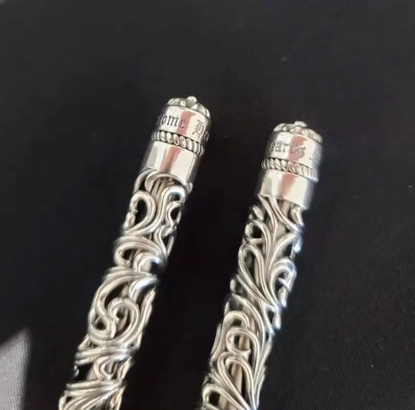 유럽풍 925 실버, 속이 빈 십자가 조각, 금속 사인펜, 볼펜, 선물용.