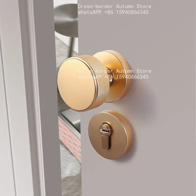 Door Handle Split Door Lock Bedroom Room Mute Home Black Interior Wooden Universal Handle