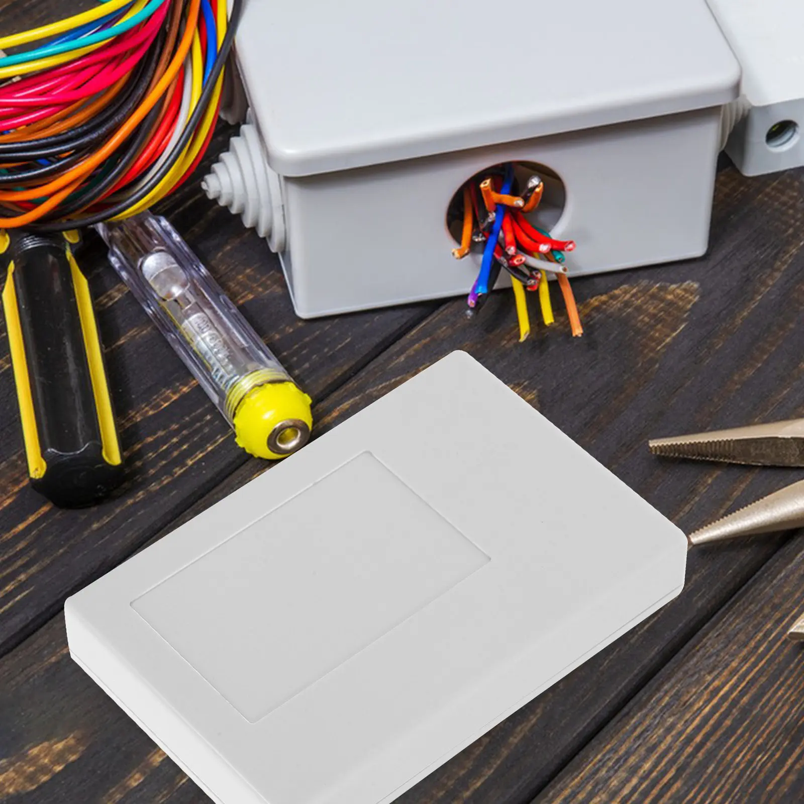 Small Lightweight Plastic Electrical Project Box with Dual Function Secret Compartment for Money Electronics Hidden Storage
