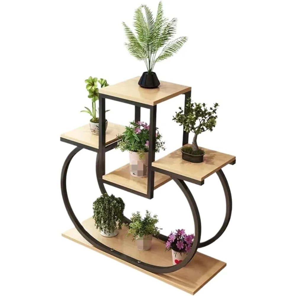 

Plants Stands Indoor Metal Plant Stand Tall Plant Shelf for Multiple Plants Wood Indoor Flower Rack Plant Holders Indoor(B)