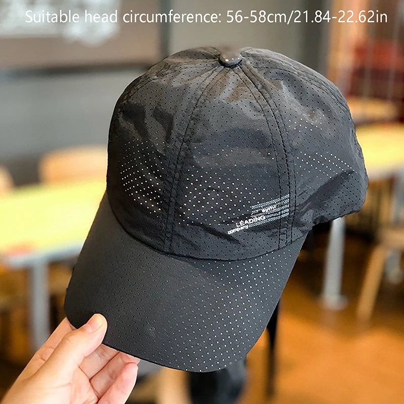 1 قطعة قبعة بيسبول سريعة الجافة الرياضة في الهواء الطلق شبكة تنفس قبعة للرجال المحمولة المشي لمسافات طويلة الصيد تسلق الجبال قبعة
