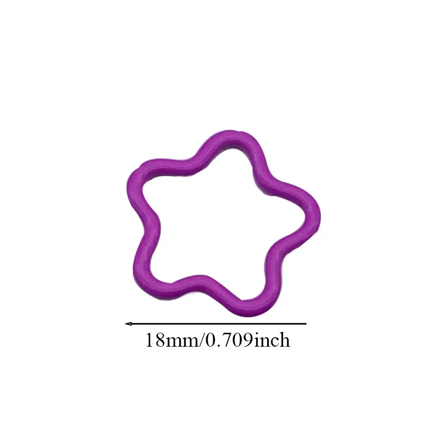 60/100PCS Knitted Marker Pentagram Pattern Concept Shape Used For Stitch Marker Knitting Sewing Marker Accessories (18mm)