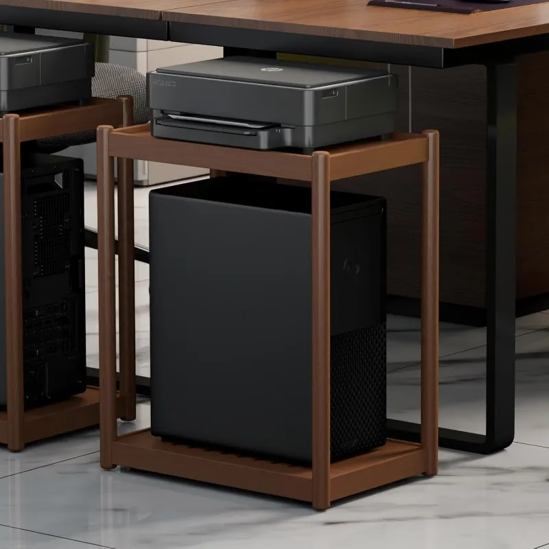 

Solid Wood Mobile PC Stand Floor Computer Tower Stand with Casters for Gaming PC Tower Stand, Large Printer Stand, Under Desk Pr