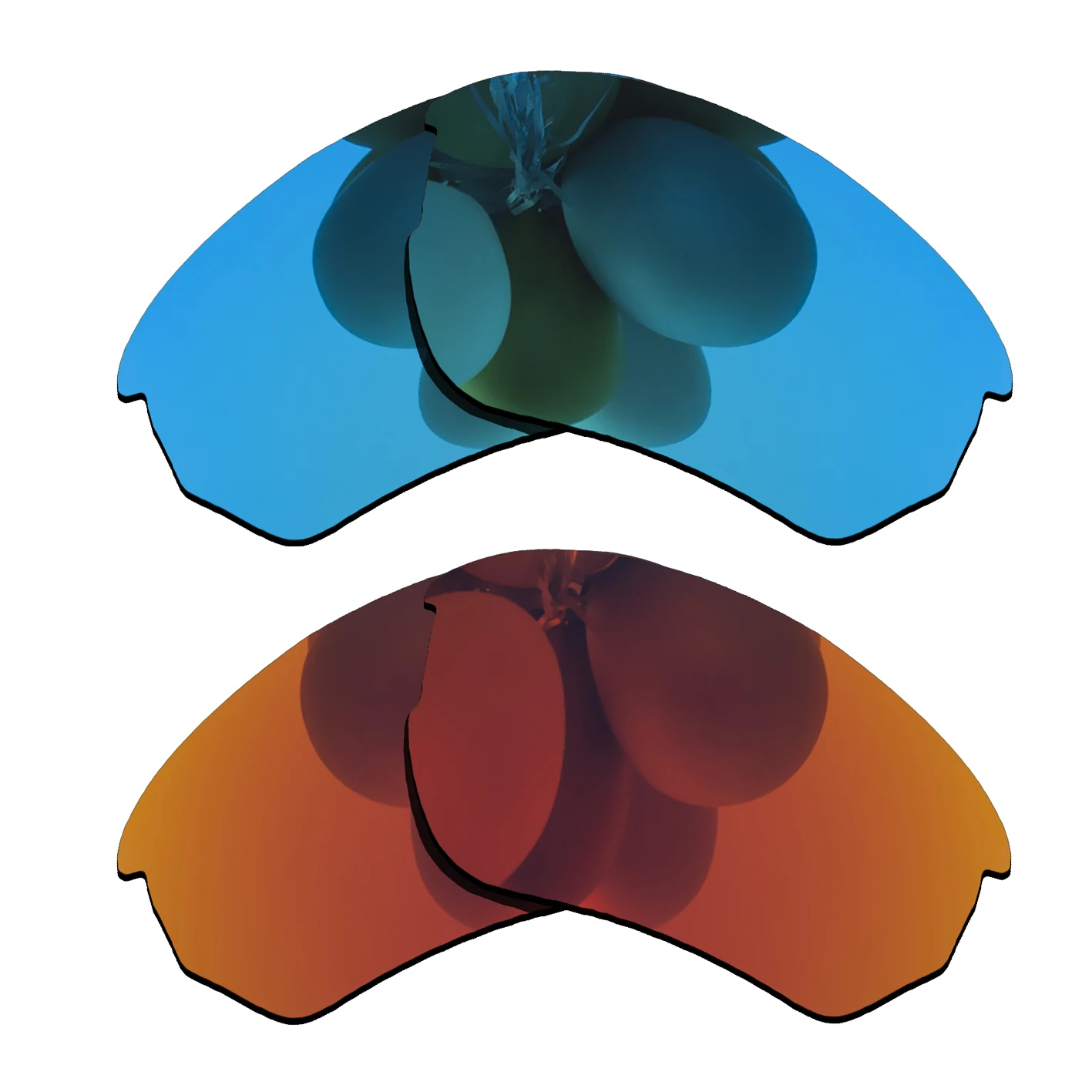 

Sky Blue&Fire Red Lenses Replacement For-Oakley Flak Beta Polarized Sunglasses