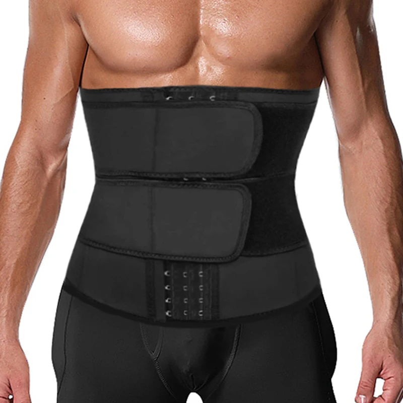Sauna Workout Waist Trainer Trimmer Men Weight Loss Sweating Sauna Suits Shaper Sweat Belly Belt with Adjustable Straps Corset view 2