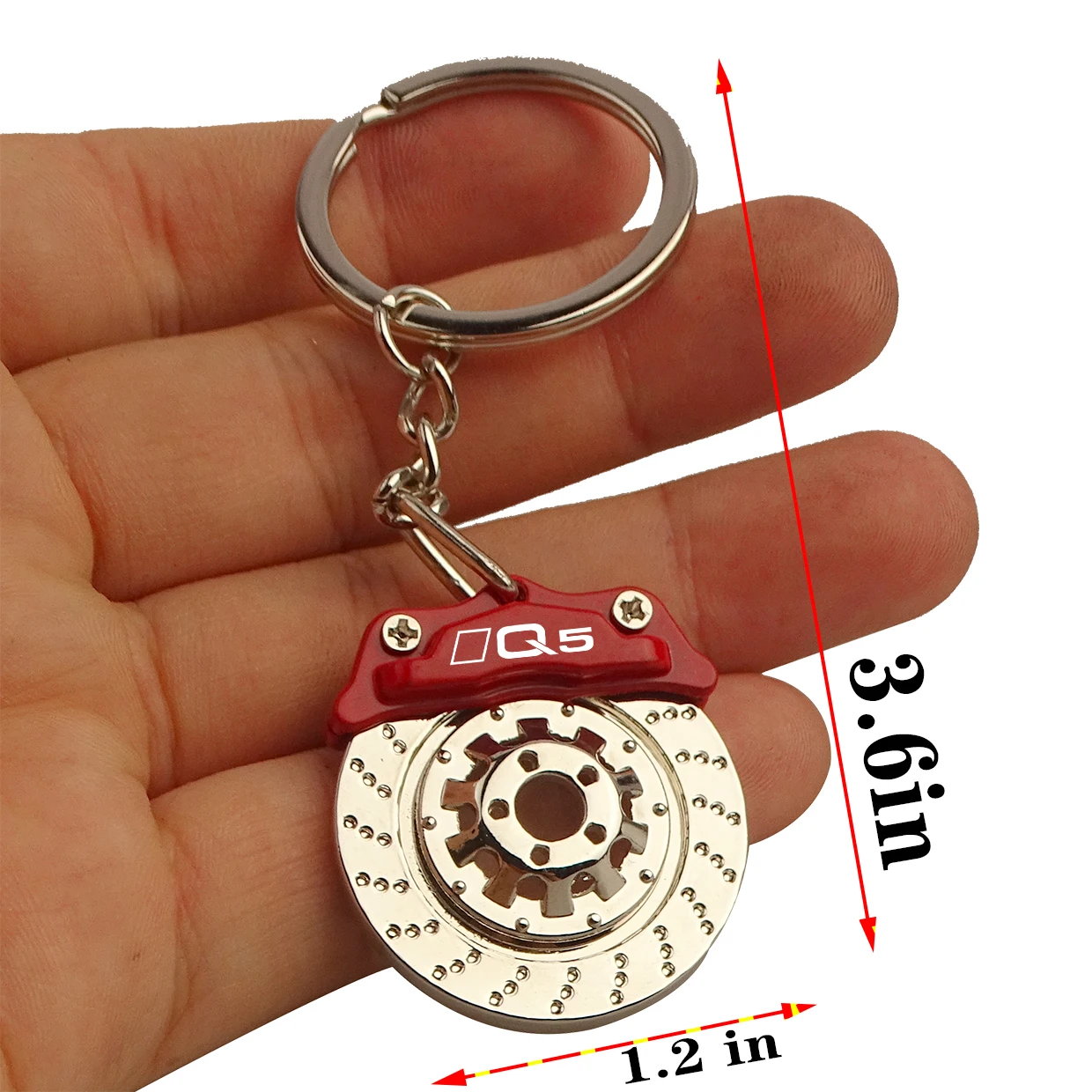 For Audi Sport A1 A3 A4 A5 A6 A7 A8 Q2 Q3 Q5 Q7 Q8 TTRS Brake calipers keychain Metal Auto Parts Disc Hub Calipers Key Ring