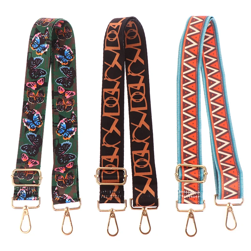 New Style Bag Strap Adjustable Bag Part Accessories For Handbags Leather Belt Wide Rainbow Shoulder Strap Replacement