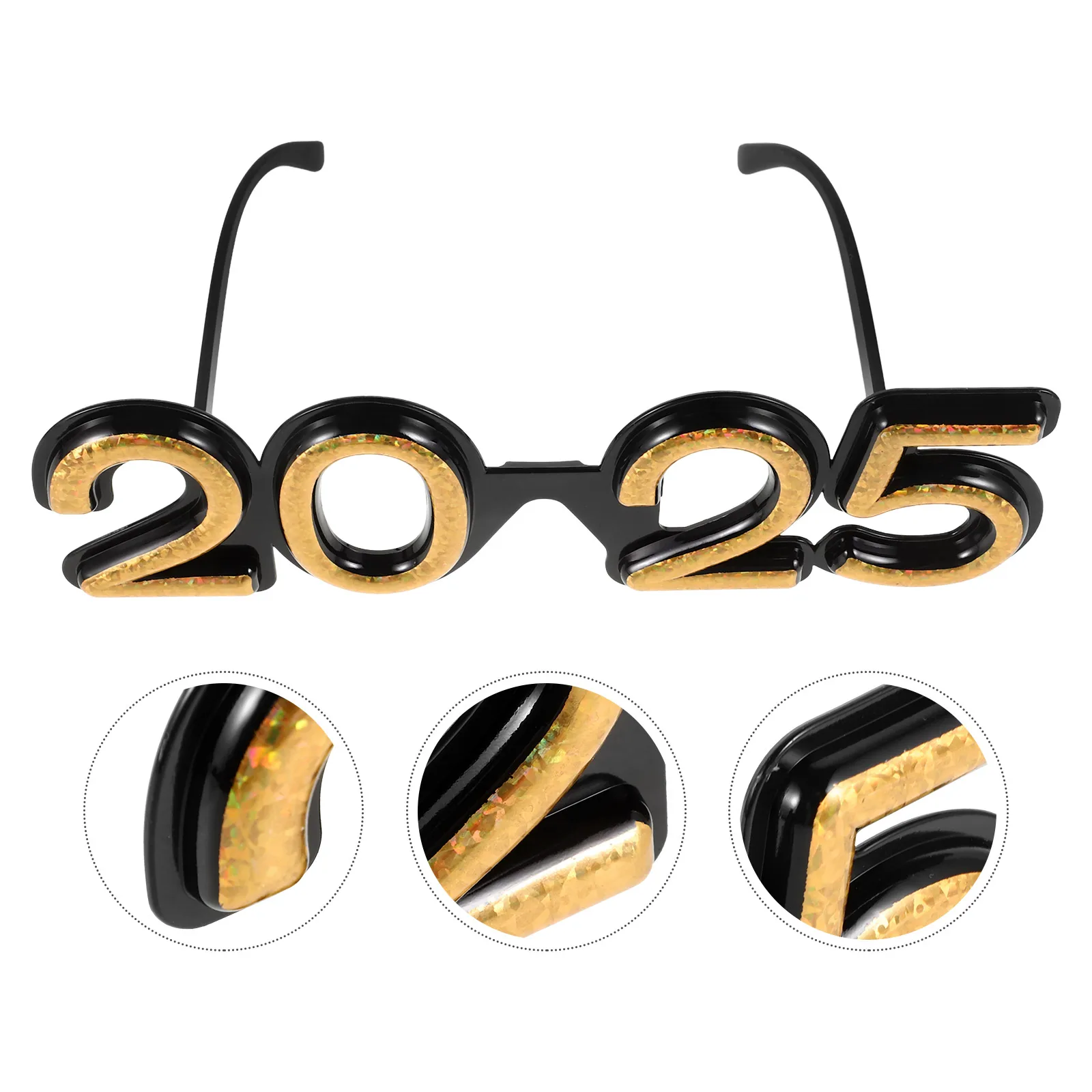 

Eye Catching 2025 New Year Party Glasses Comfortable Eyewear Unique Design Fun Party Supplies Number Glasses Decorations