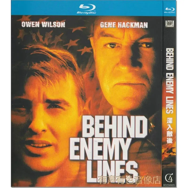 Free Shipping Genuine High Definition BD Blu Ray Action Thriller War Movie Deep Behind Enemy Lines 1 Disc DVD Disc