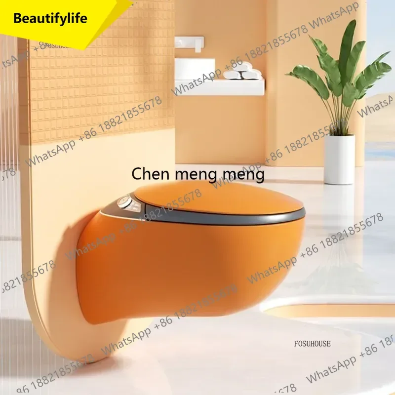 A17 Automatic Color and Black Smart Toilet for Bathroom Fixture Home Wall-mounted Wc Toilets with Tank Automatic Flip