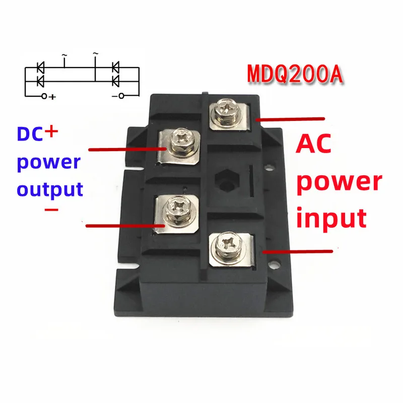 MDQ200A1600V single-phase rectifier bridge MDQ200-16 frequency converter MDQ 200A 600V 800V 1000V 1200V 1800V DC power supply