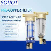 Filtros de agua purificador frontal prefiltro de plomo de cobre retrolavado eliminar óxido tubería de sedimentos contaminante Central de acero inoxidable