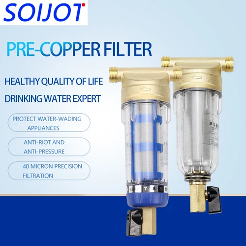 Filtros de agua purificador frontal prefiltro de plomo de cobre retrolavado eliminar óxido tubería de sedimentos contaminante Central de acero inoxidable