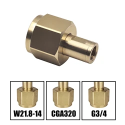 W21.8, G3/4, CGA320 Copper Nut Washer Set For CO2 Tank Cylinder Soda Water Soda Maker External Hose Adapter M10 Thread