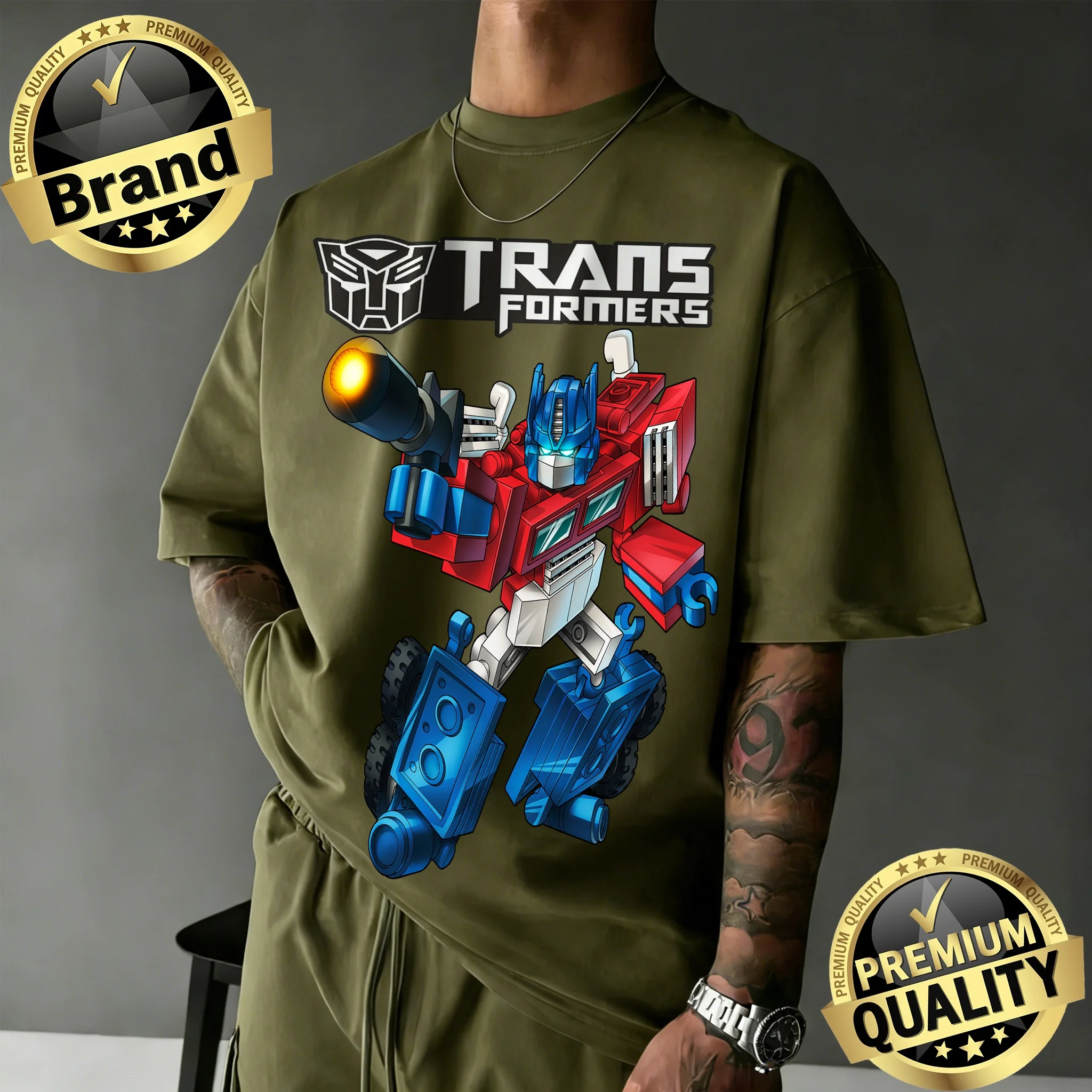 

2026 Summer Hasbro Transformers Optimus Prime Graphic Brand Print T-shirt Unisex Tops Sleeve Oversize Breathable Vintage Y2K