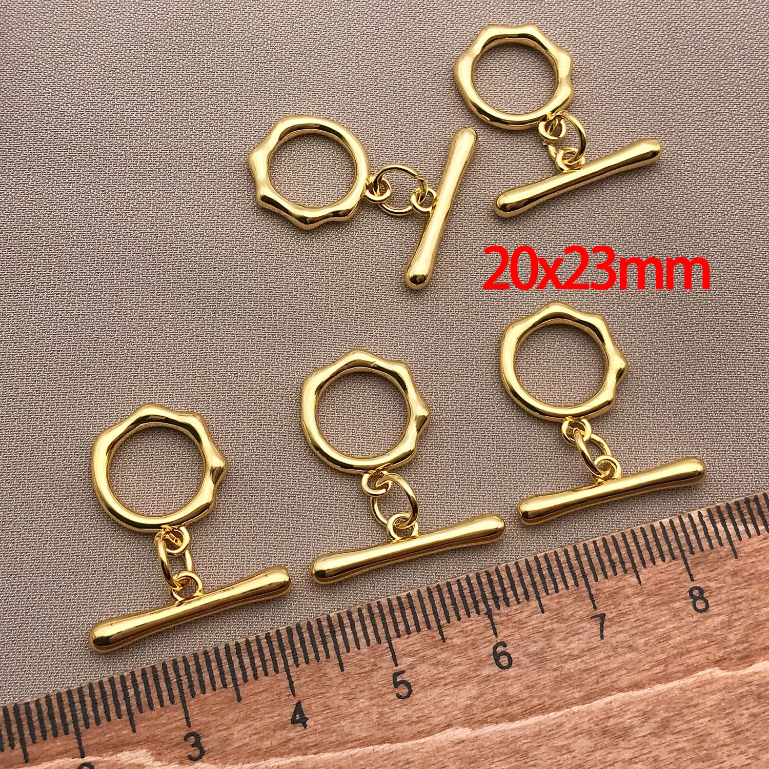 مزيج 3/5 قطع 18K مطلي بالنحاس أصلي ذهبي قوي الاحتفاظ بالألوان سطح أملس OT مشبك، إكسسوارات صنع المجوهرات بنفسك #4