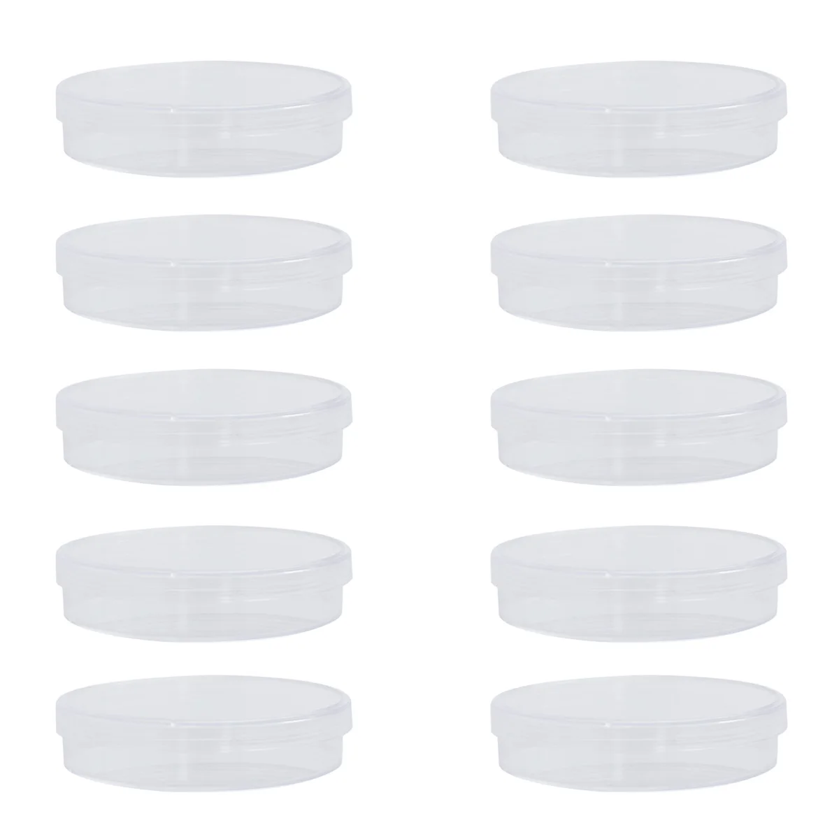 

10pcs 70Mm Petri Dishes Plastic With Lid Sterilized Lightweight For Culture Use Teaching Equipment Petri Dish Plastic