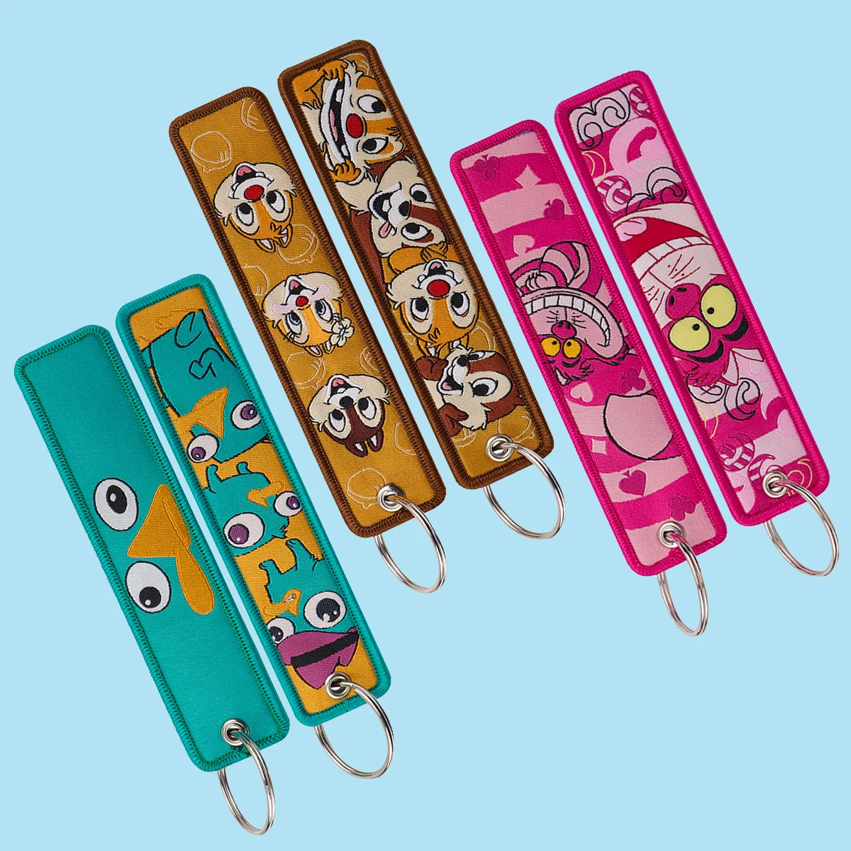 Lovely Squirrel Embroidery Key Fob Cartoon Keyring For Motorcycles Cars Backpack Keychain  Accessories Fashion Gifts for Friends view 3