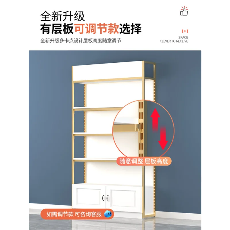 Scaffale per nail art multistrato Salone di bellezza Negozio di animali Campione di prodotti Cosmetici per la cura della pelle