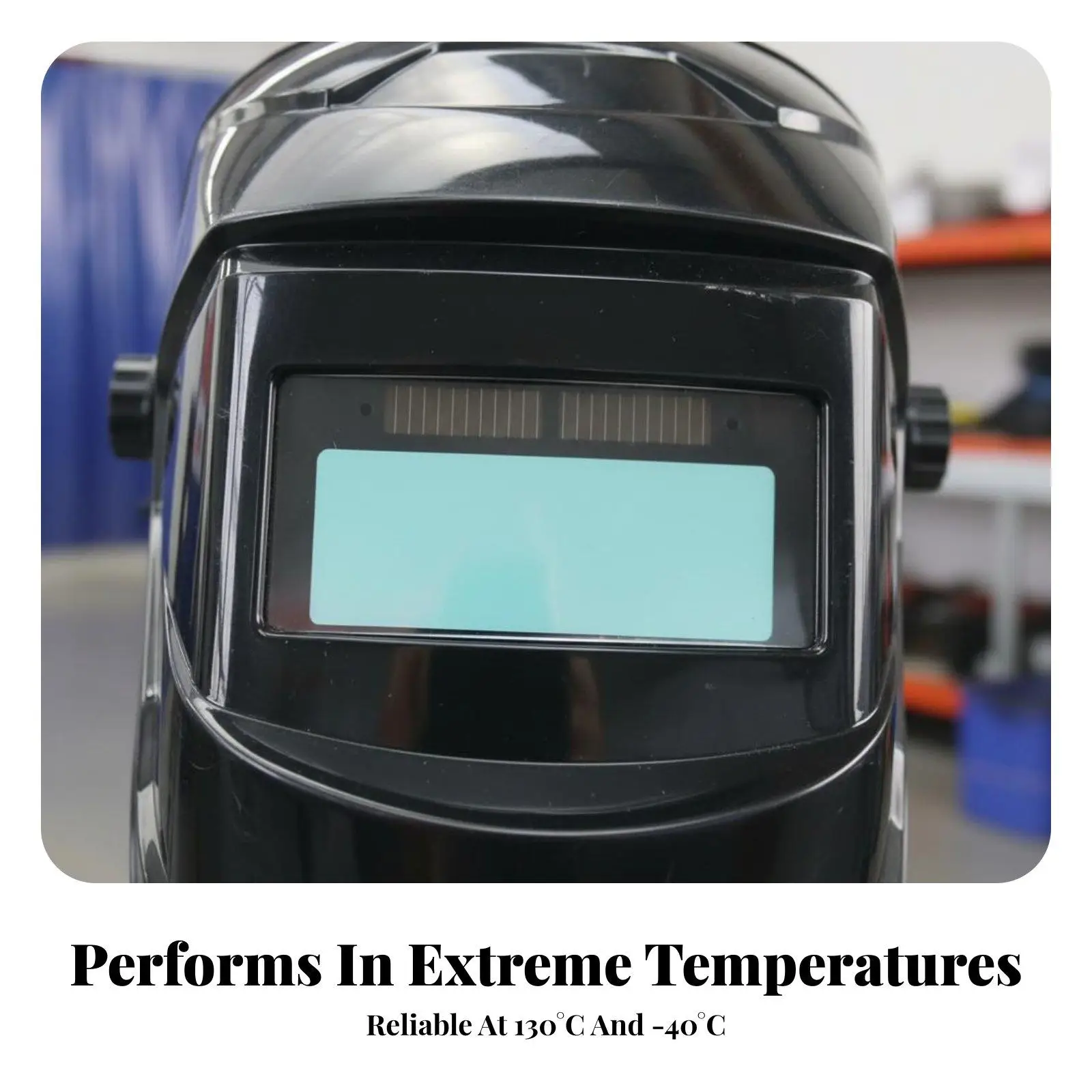 Automatic Darkening Welding Mask with Solar Rechargeable Cells and Backup Battery for Welders